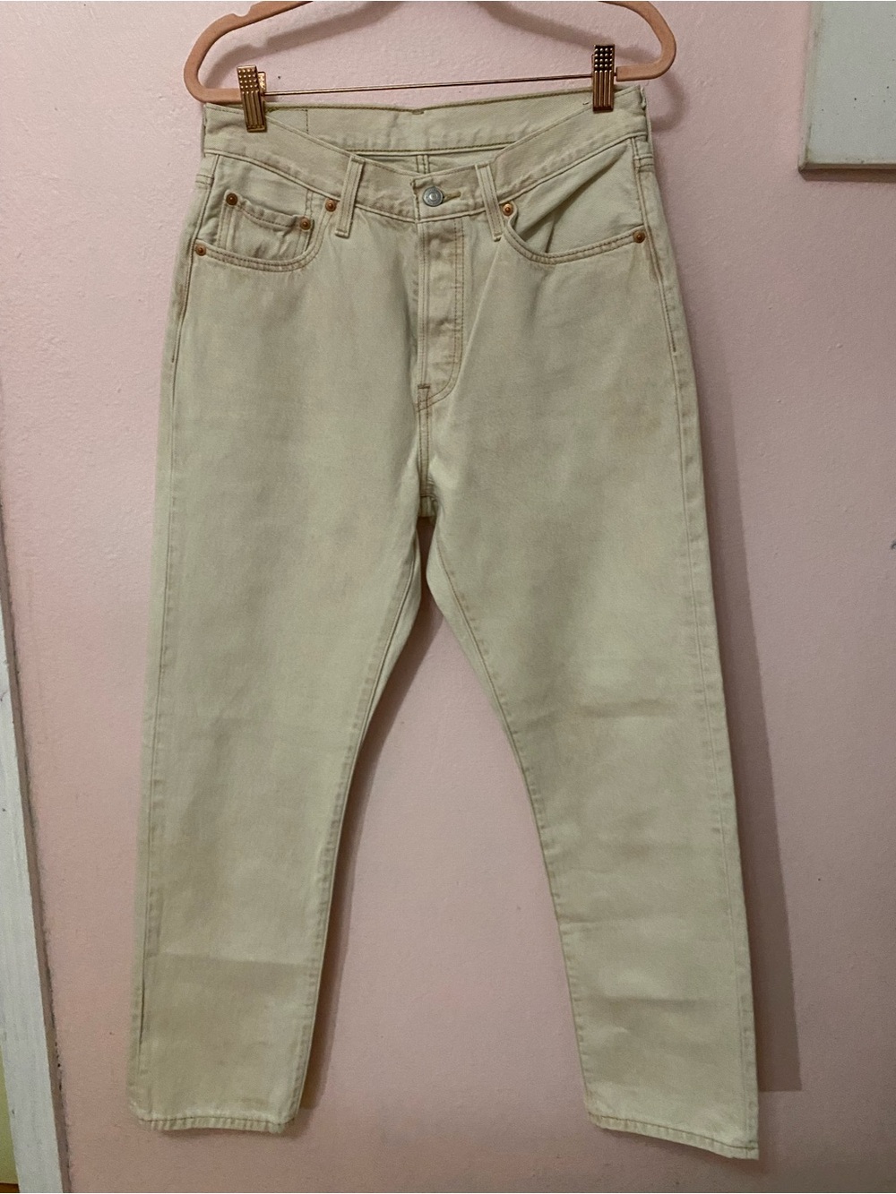Vintage Levi’s 501 jeans in oatmeal